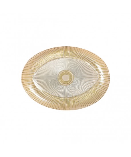 Coupelle ovale œil 22x15.5cm beige
