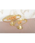 Small gold-edged cake stand 27.5x14.5x10cm