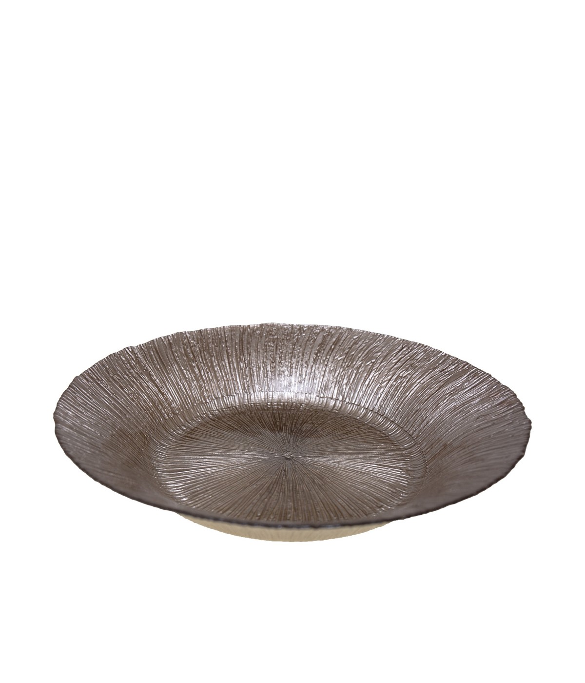 Round mocha iridescent bowl 40x40x7cm