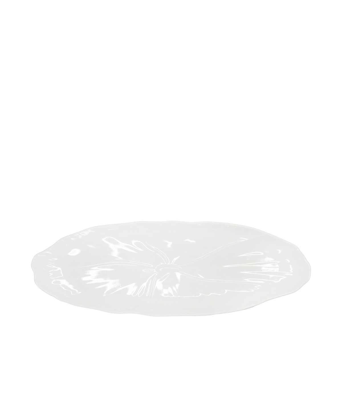 White oval flower dish 37cm