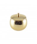 Small round gold candle