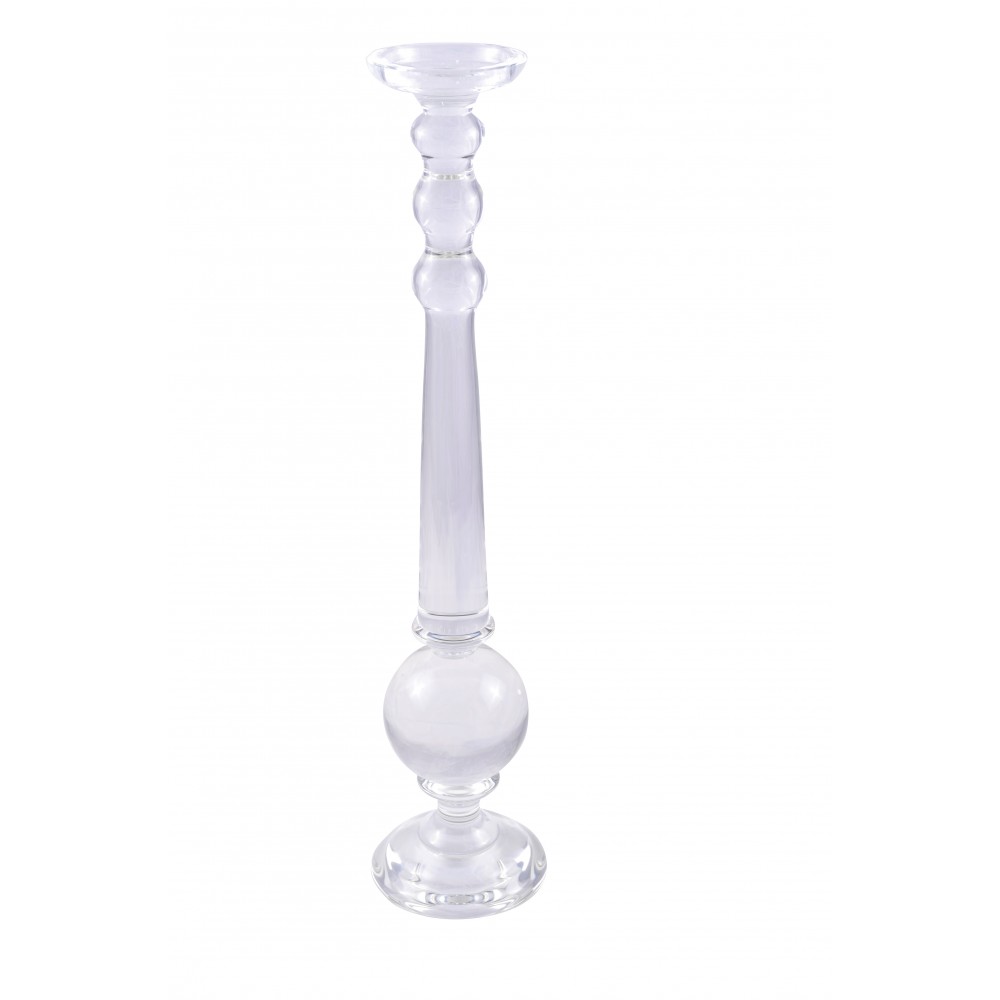 Bougeoir verre arrondi h.60cm