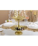 Matte gold 2-tier serving tray
