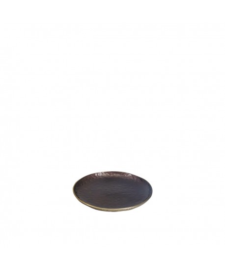 Brown round decorative bowl 39x39x3.5cm