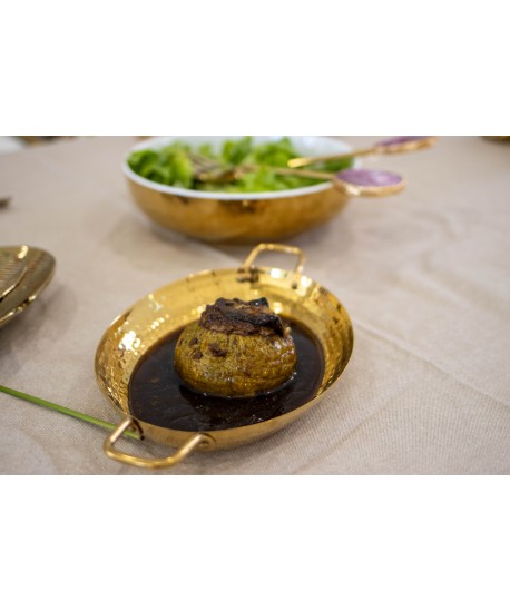 Casserole ovale dorée 25x18.5x4cm