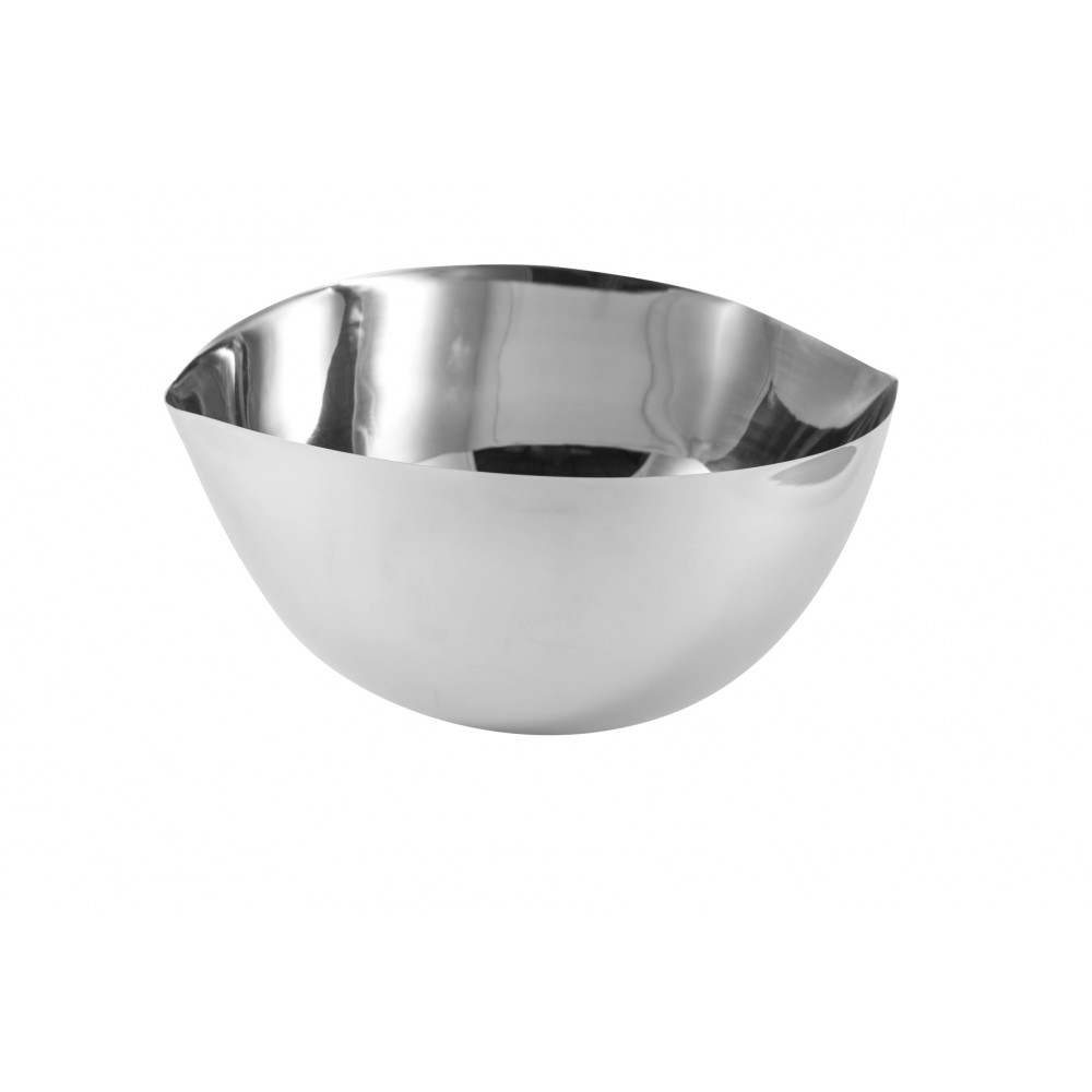 Stainless steel pointed salad bowl 28x23x12cm