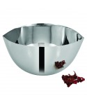 Stainless steel pointed salad bowl 28x23x12cm