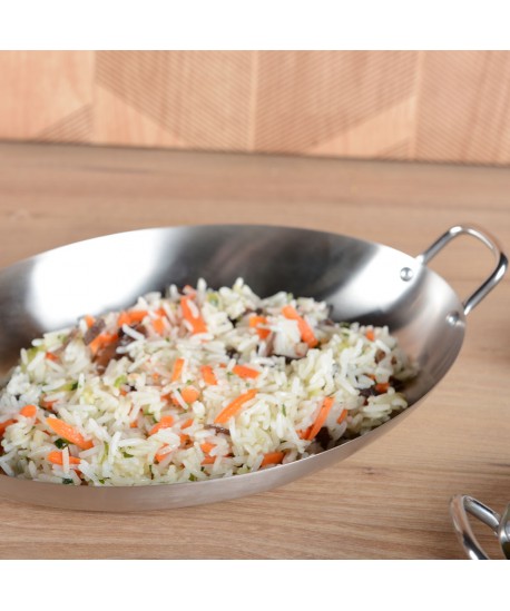 Mini casserolette ovale mat avec deux manches 25x18.5x3.2cm