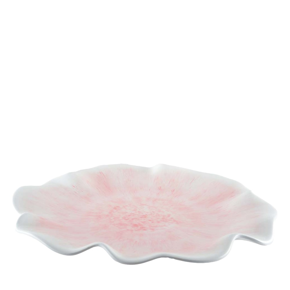 Pink melamine serving dish 40x40x5cm