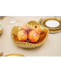 Golden ceramic bowl 30.5x30.5x11.5cm
