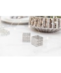 Silver Rubik's cube salt and pepper shakers 3x3x3cm