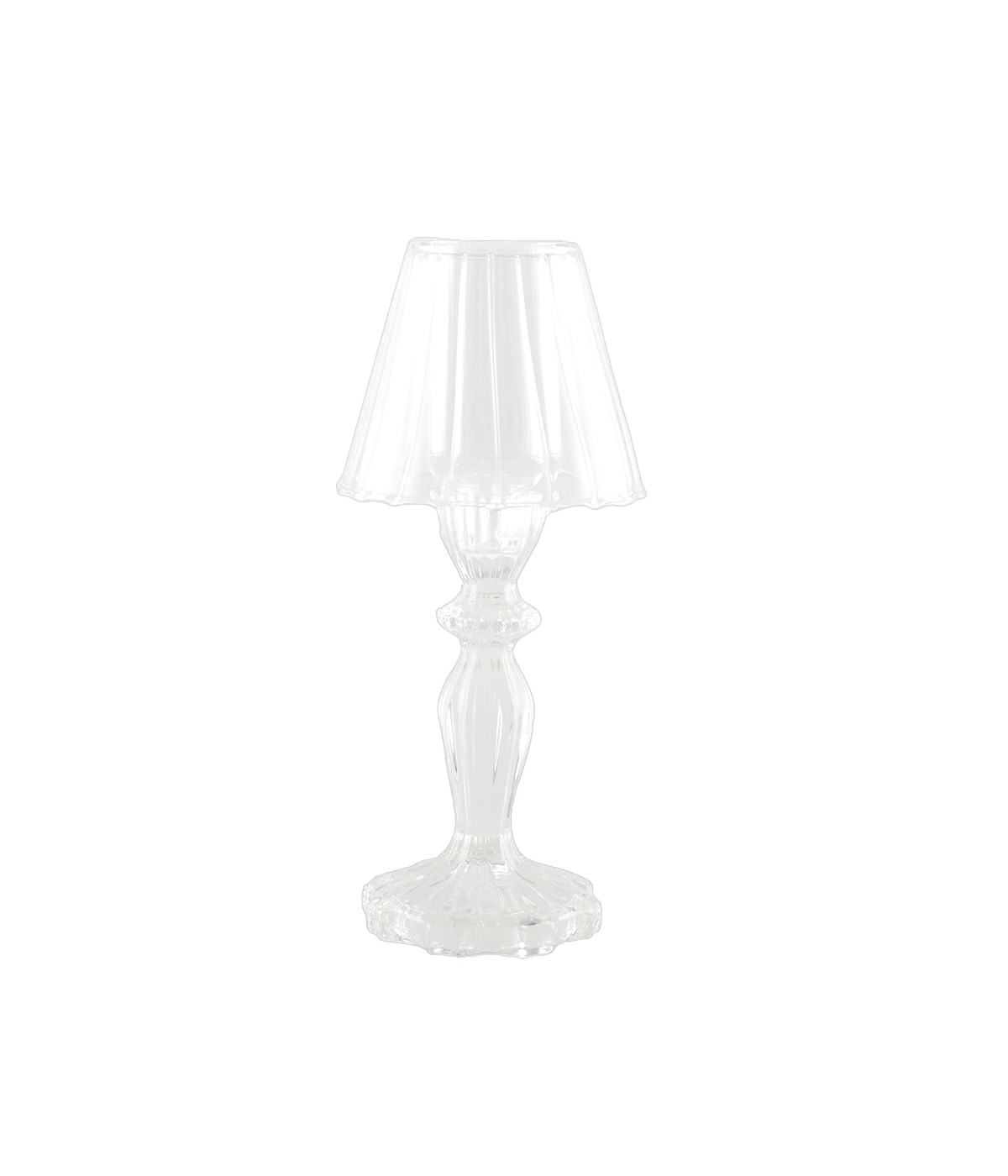 Bougeoir en verre h24.5cm