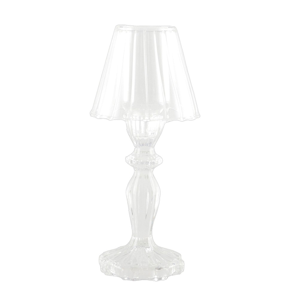Bougeoir en verre h24.5cm