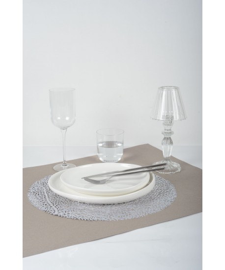 Bougeoir en verre h24.5cm