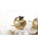 Golden apple-shaped sugar pot