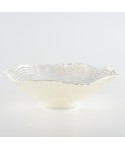 Coupelle corolle lustrée en argent 23x23x6cm