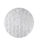 Dessous d'assiette géométrique argent