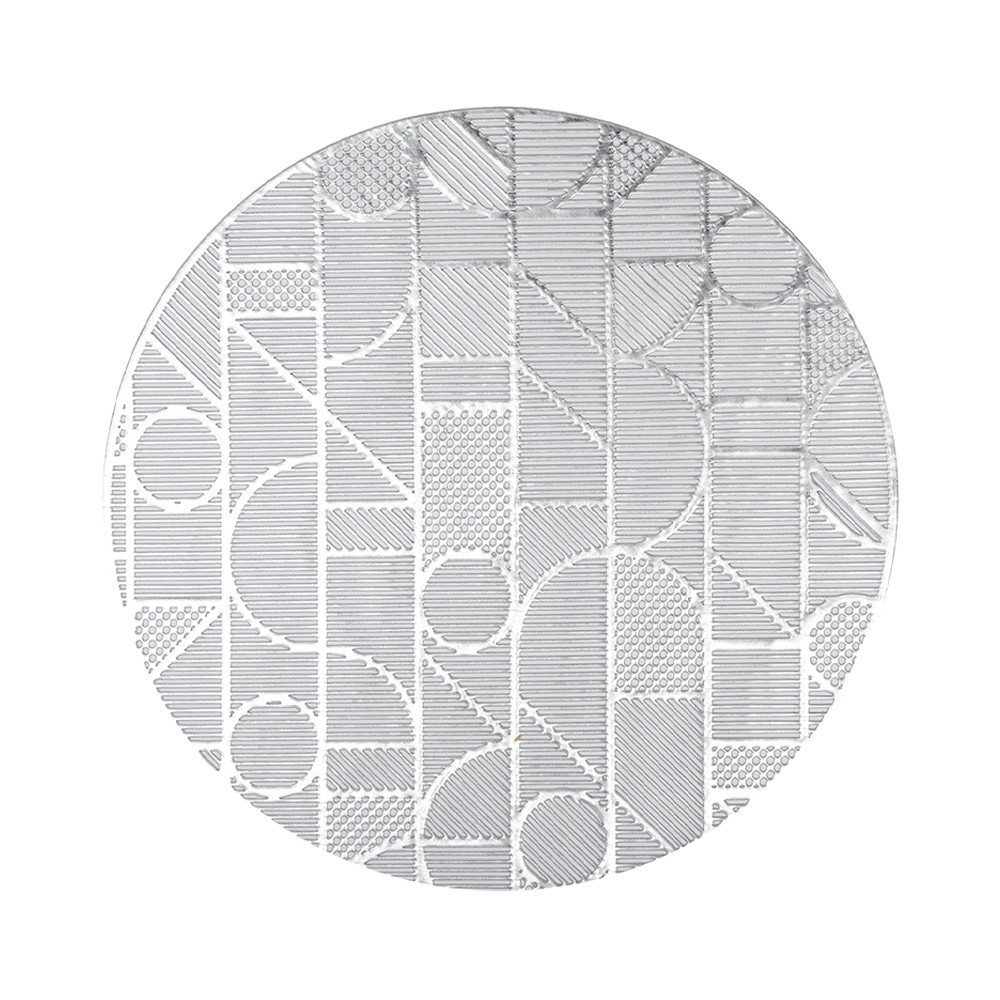 Dessous d'assiette géométrique argent