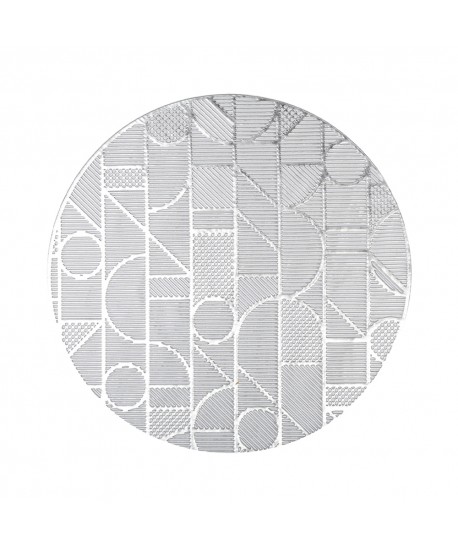 Dessous d'assiette géométrique argent