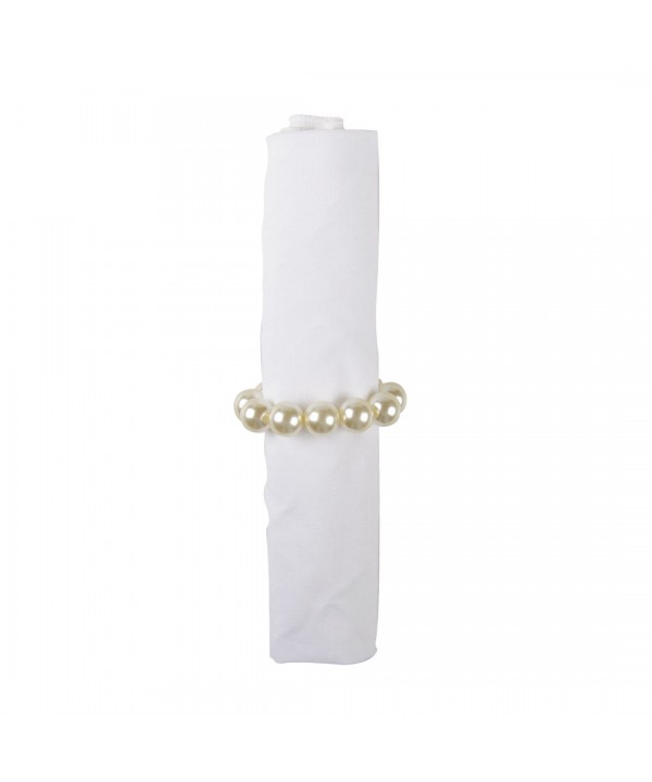 Lot de 4 ronds de serviettes perles
