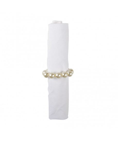 Pearl napkin rings - set of 4