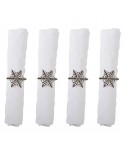 Silver snowflake napkin rings - set of 4