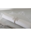 Silver snowflake napkin rings - set of 4