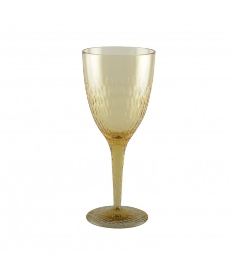 Yellow acrylic wine glasses - set of 6