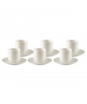 Tasses café 90ml plumetis doré - lot de 6