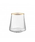Water glasses gold rim 350ml - set of 6