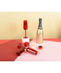 Flûtes à champagne rouge - lot de 6