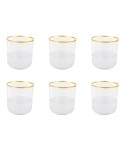 Low gold-edged water glasses Nish – set of 6