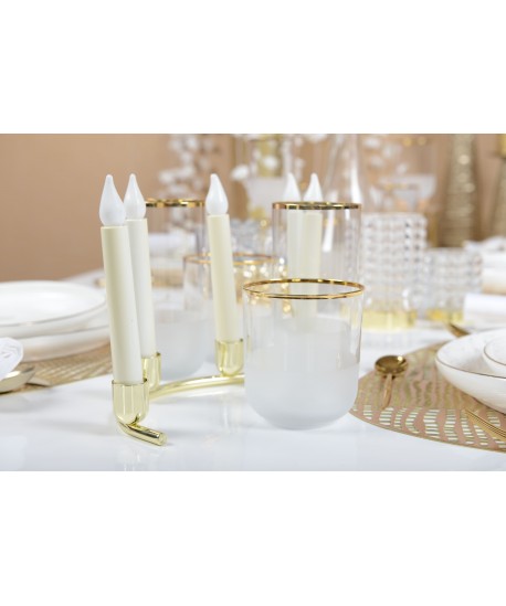 Low gold-edged water glasses Nish – set of 6