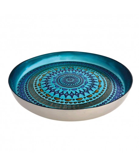 Plateau bleu coachella 34.5x34.5x4.5cm