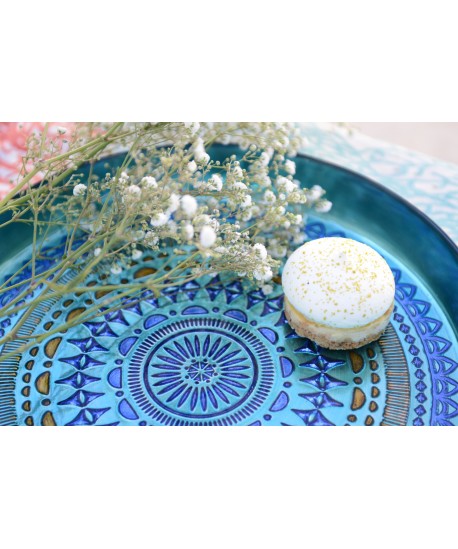 Plateau bleu coachella 34.5x34.5x4.5cm