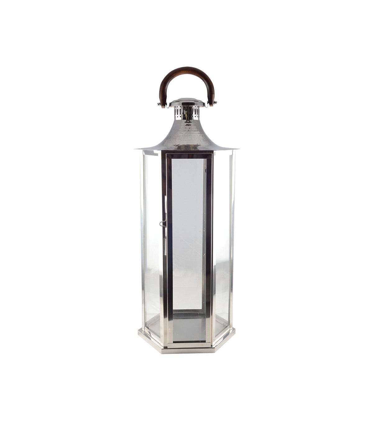 Large glass lantern 33x28x80cm