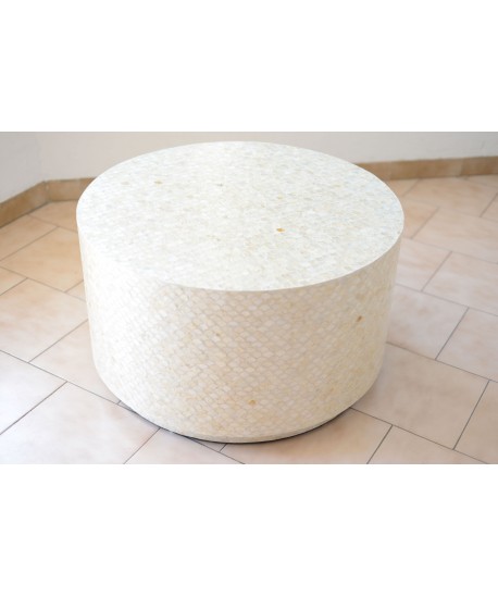 Pearl white coffee table 76x76x44cm