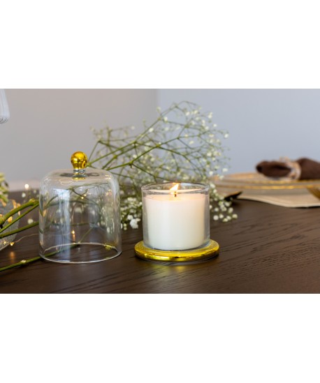 Bougeoir cloche dorée 11cm