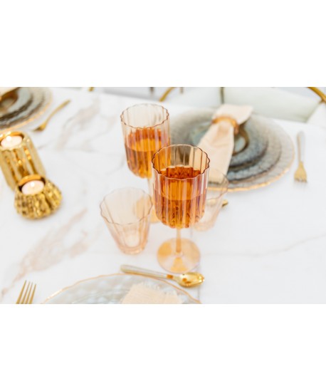 Verres à vin doré - lot de 6