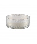 Bougie vanille pot en verre argent
