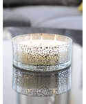 Vanilla candle silver design 15x15x6cm