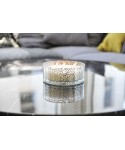 Bougie vanille pot en verre argent