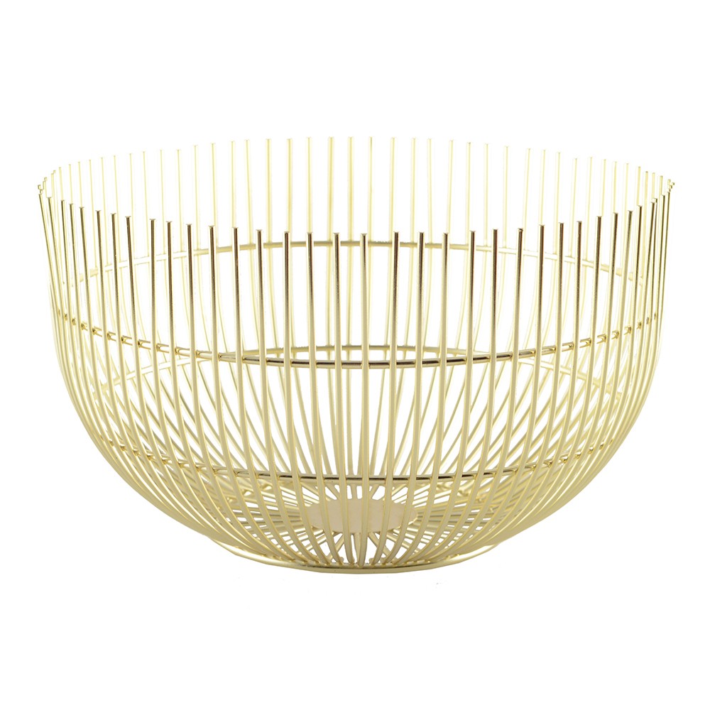Corbeille à pain dorée grand modèle 20x20x12cm