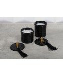 Black box with candle with tussle 8x12cm