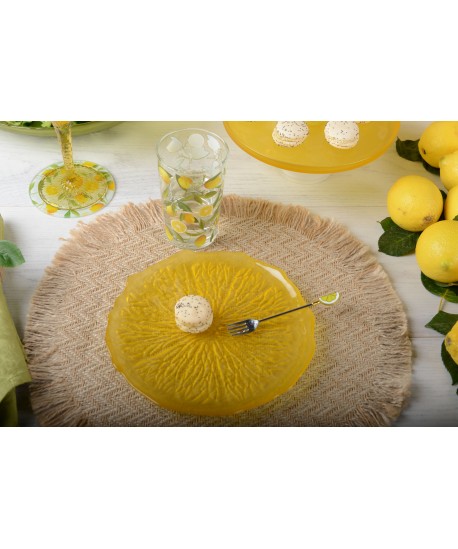 Fourchettes à dessert citron - lot de 6