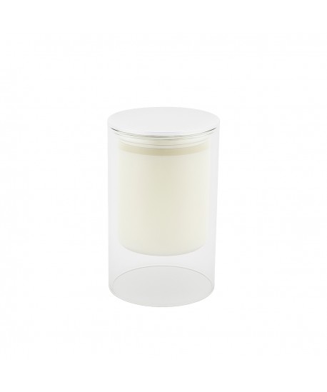 White candle musk scented 7x11.3cm