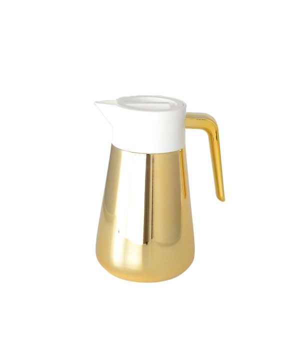 Cafetière isotherme dorée et blanche 1L