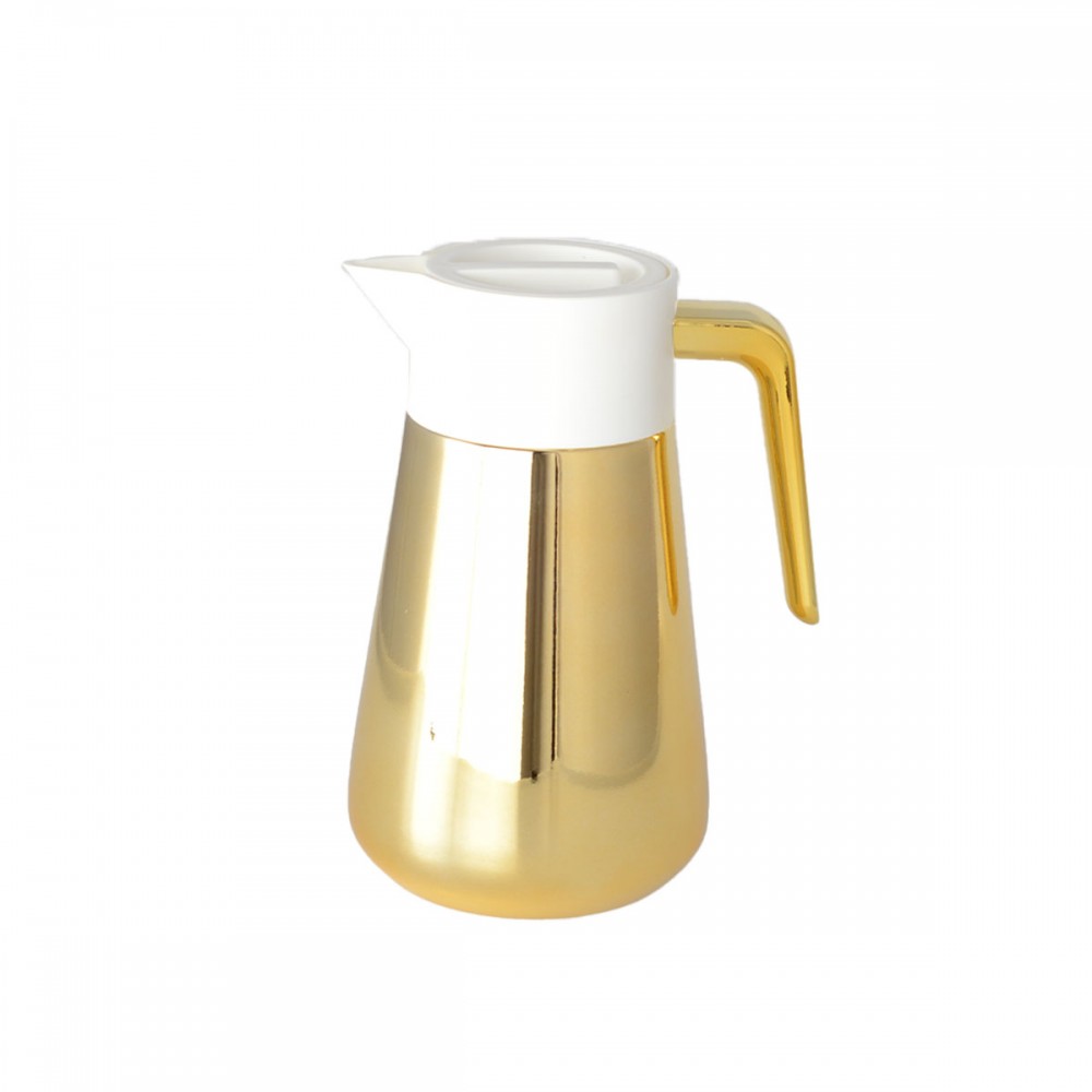 White and gold thermal carafe 1L