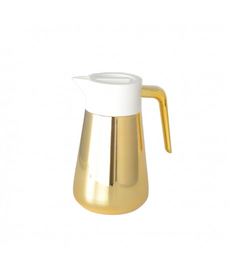 White and gold thermal carafe 1L