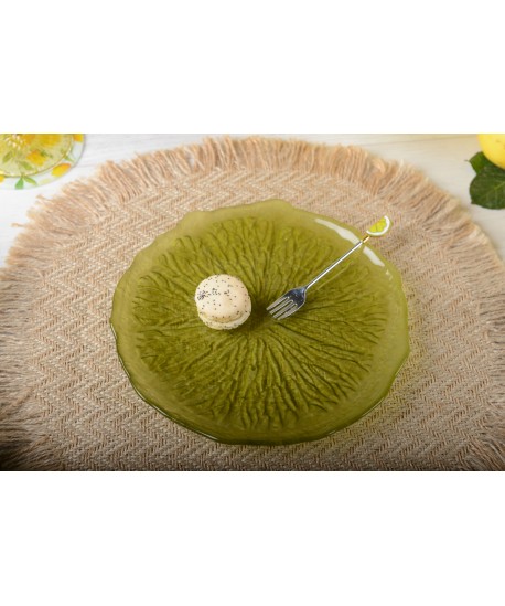 Fourchettes à dessert citron - lot de 6